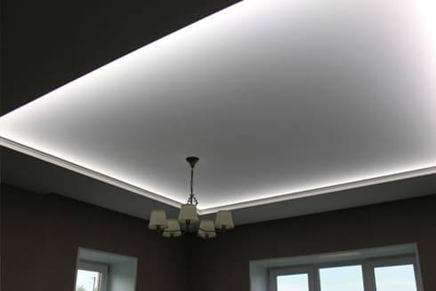 Сатиновый потолок фото